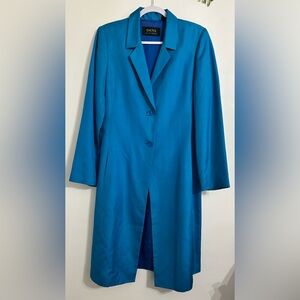Dana Buchman Vibrant Teal Long Blazer